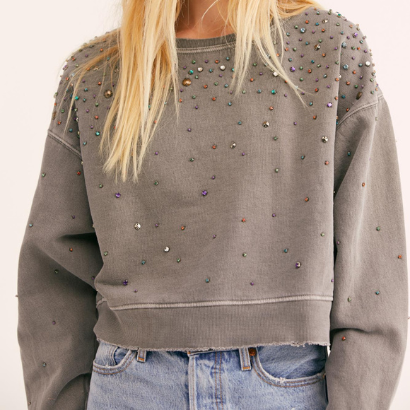 Free People Tops - SOLD 💔 Free People Embellished Pullover, XS